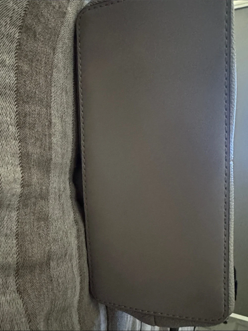 Michael Kors Gray Leather Chain-Handle Shoulder Bag